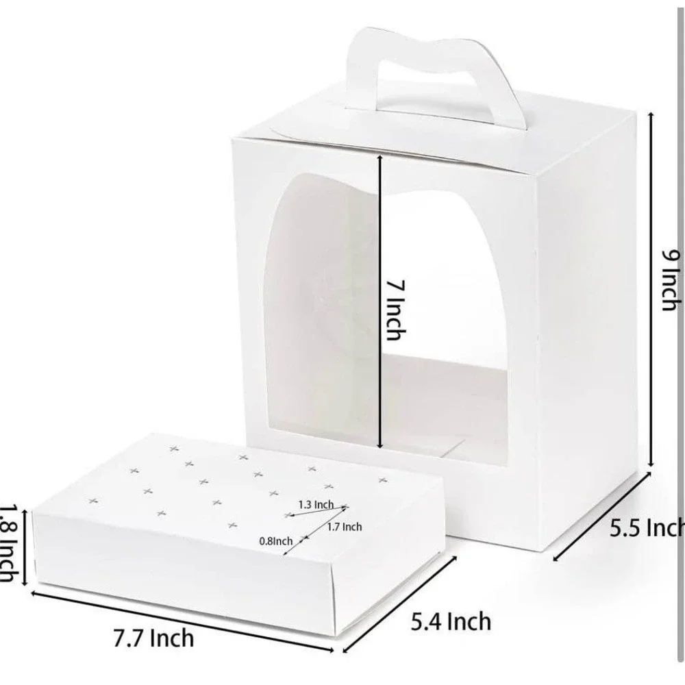 Nicunom 12 Pack Cake Pop Boxes,‎ 18 Holes Cakes Pop Holder Cake Pops Packaging